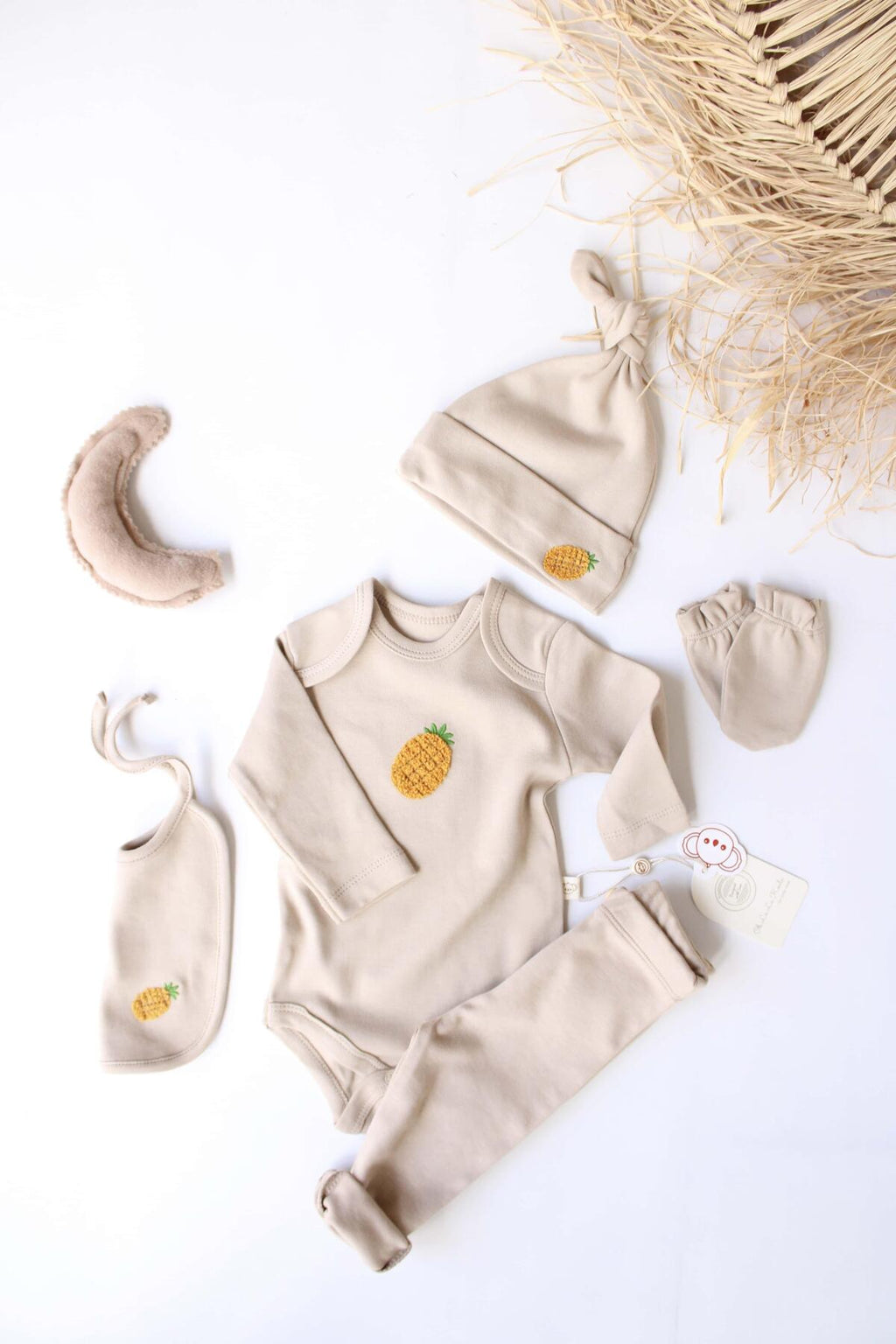 Newborn 5-Piece Cotton Set (Pineapple)