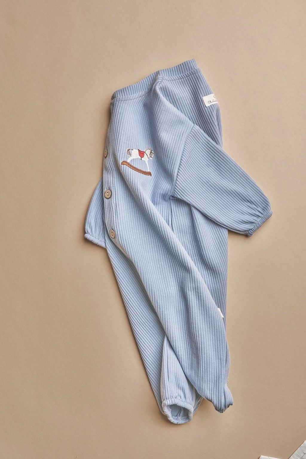 Baby Cotton Romper (Blue)