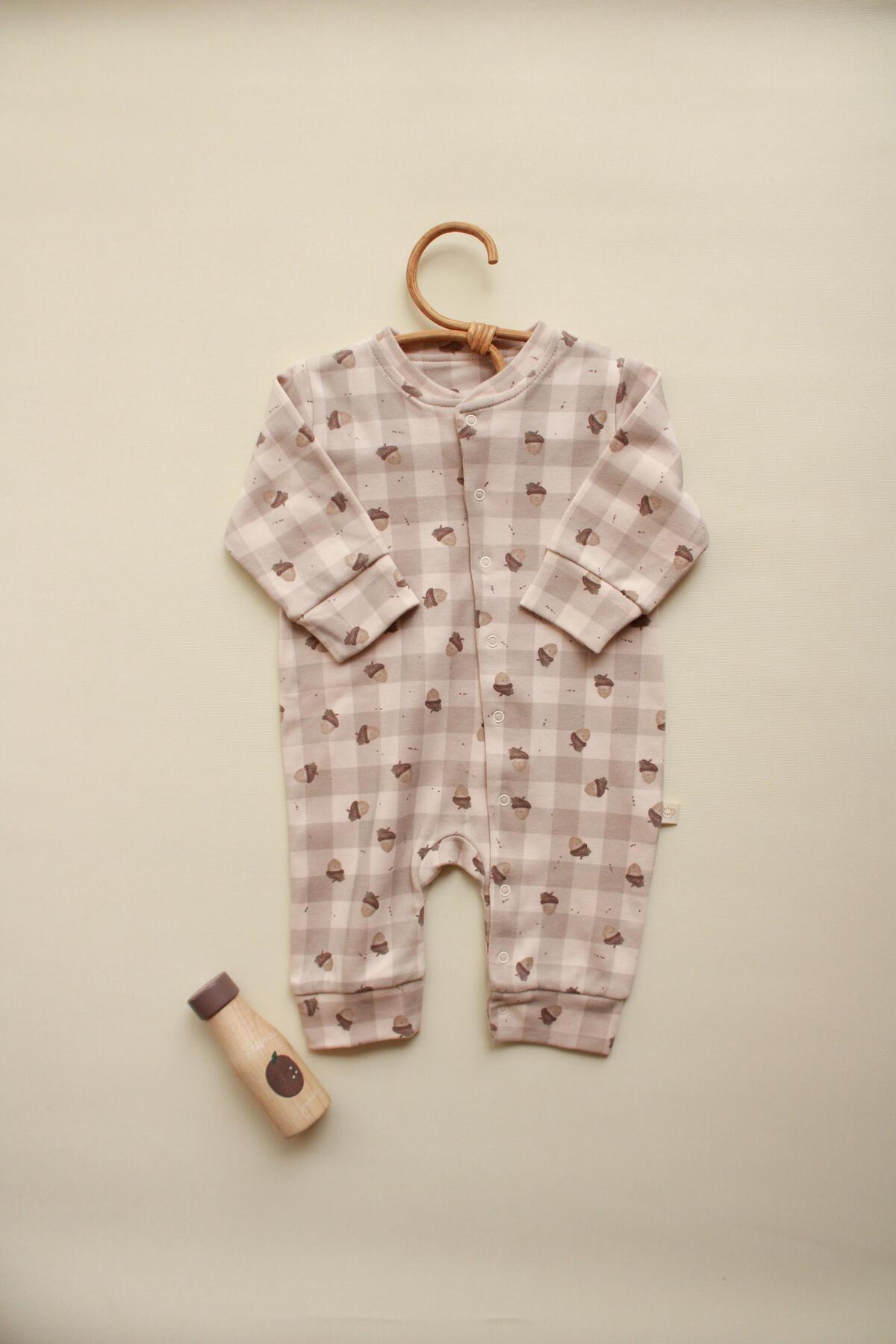 Baby Cotton Romper (Acorn)