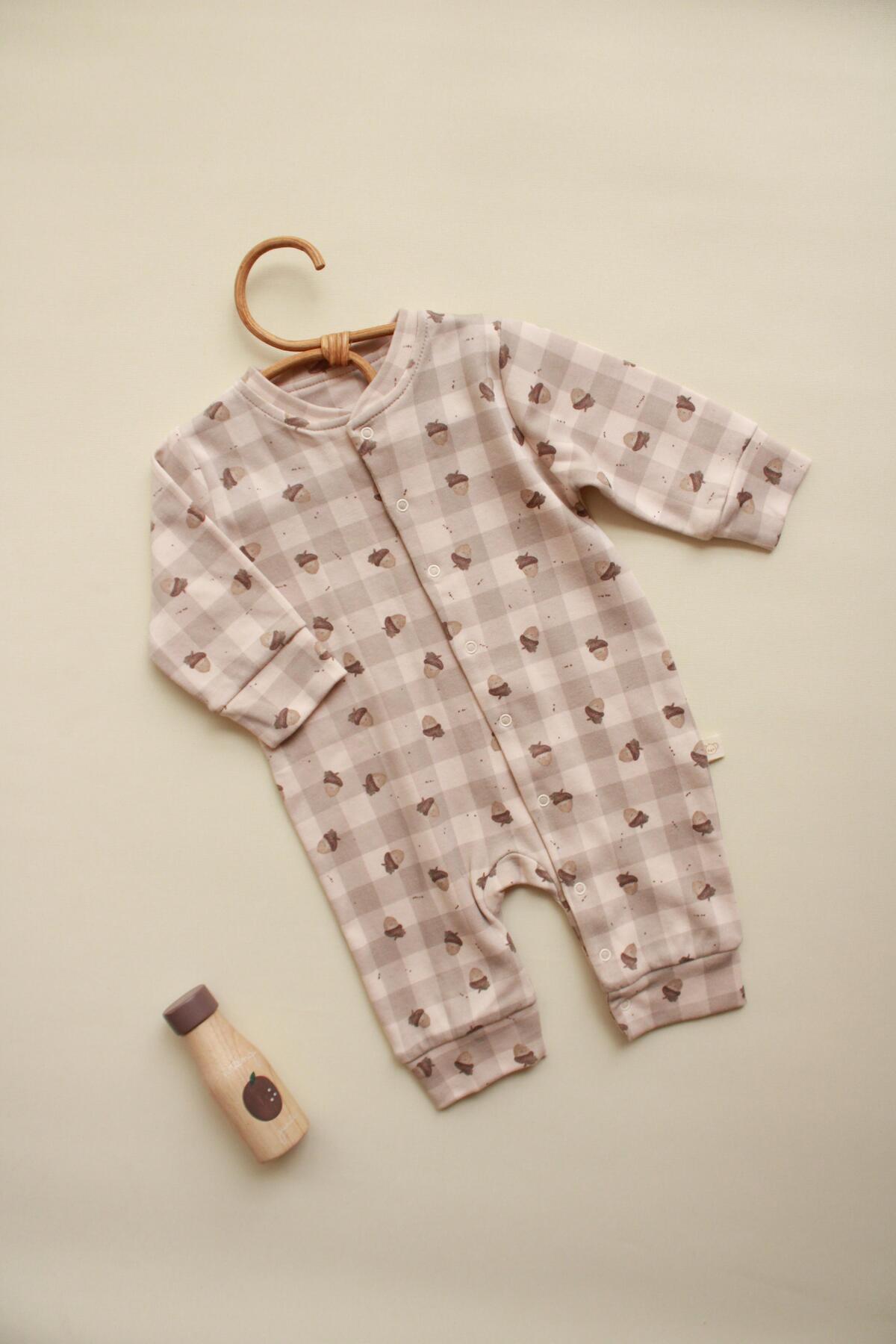 Baby Cotton Romper (Acorn)