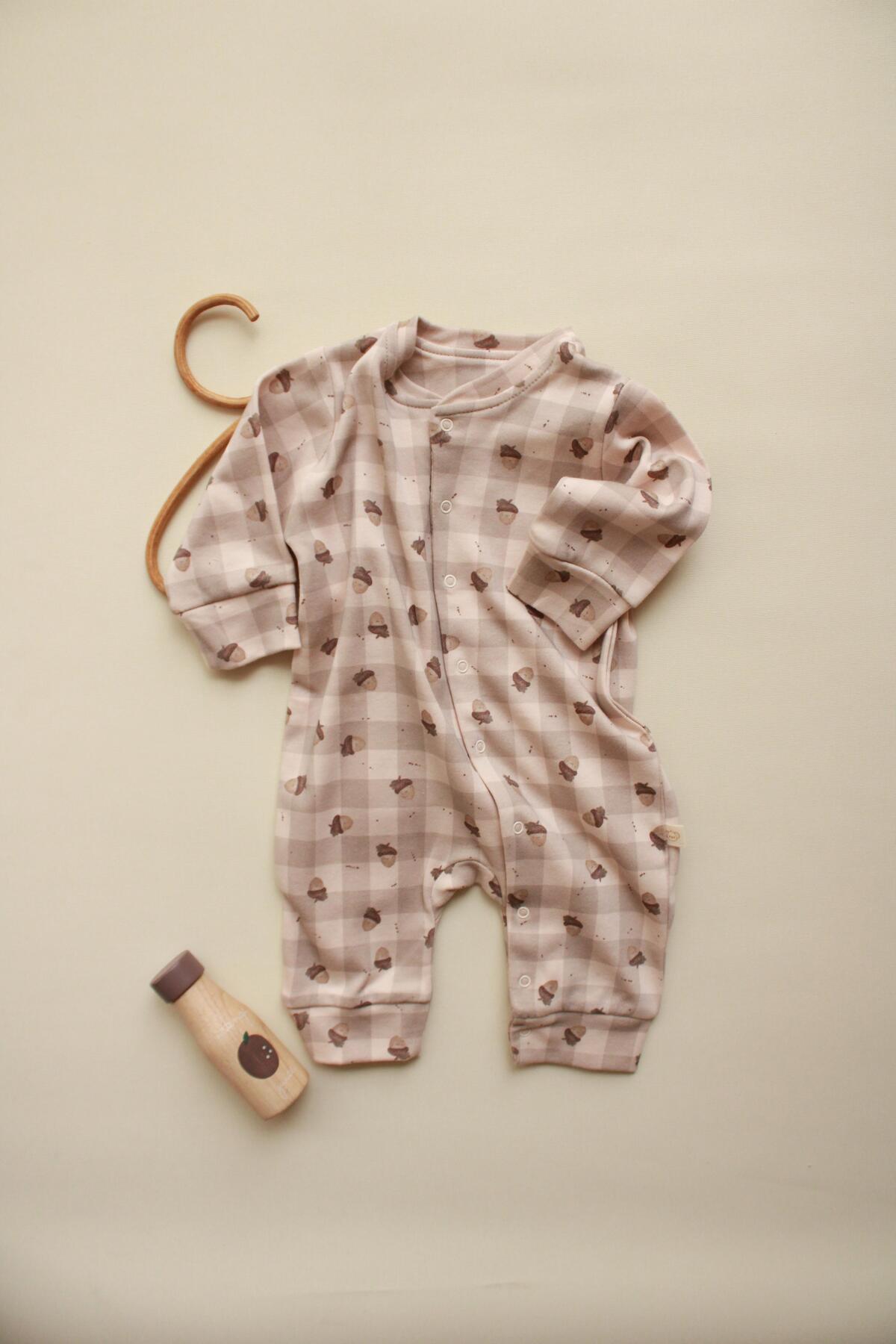 Baby Cotton Romper (Acorn)