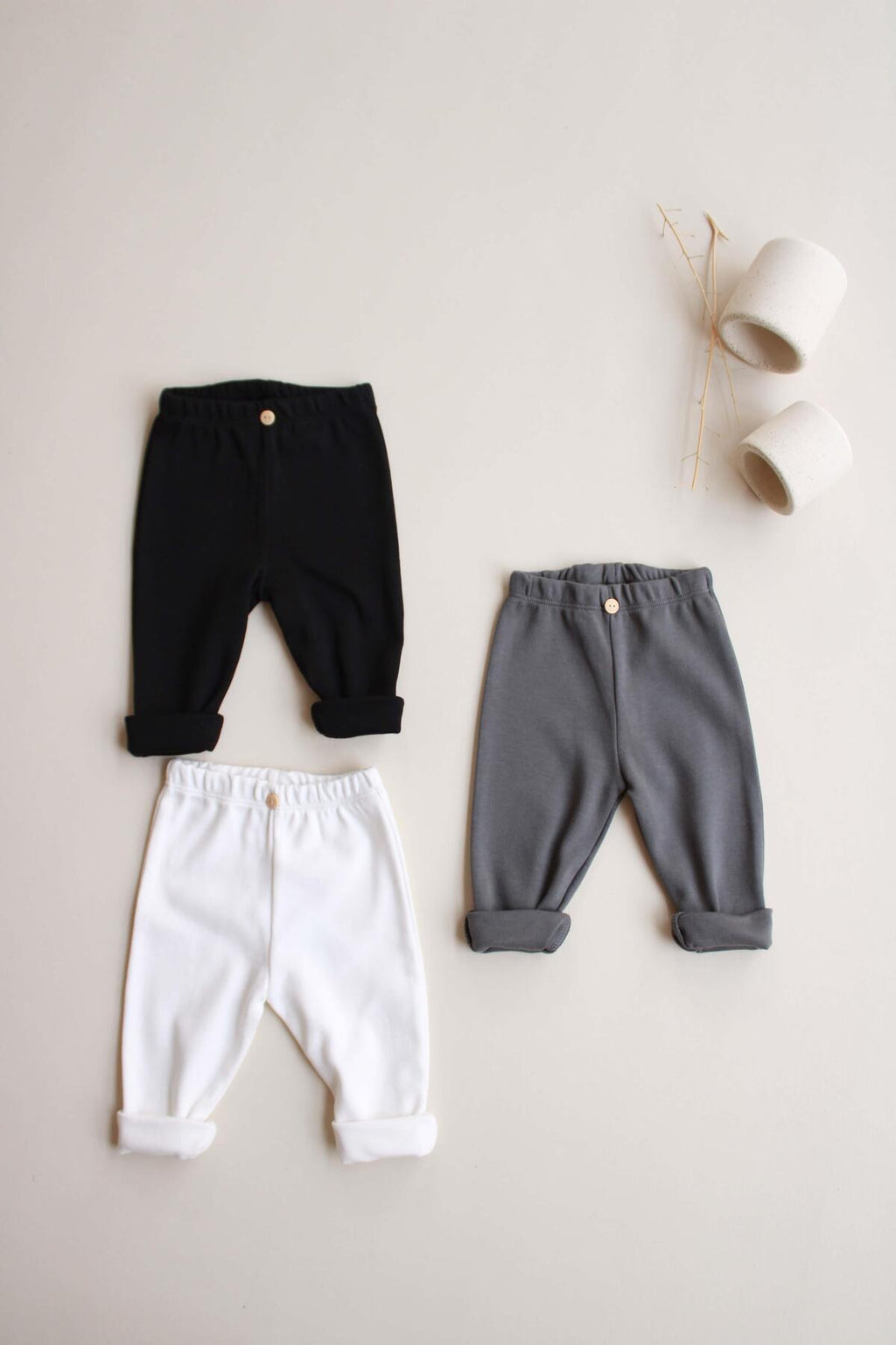 Baby Cotton Pants – 3 Pack