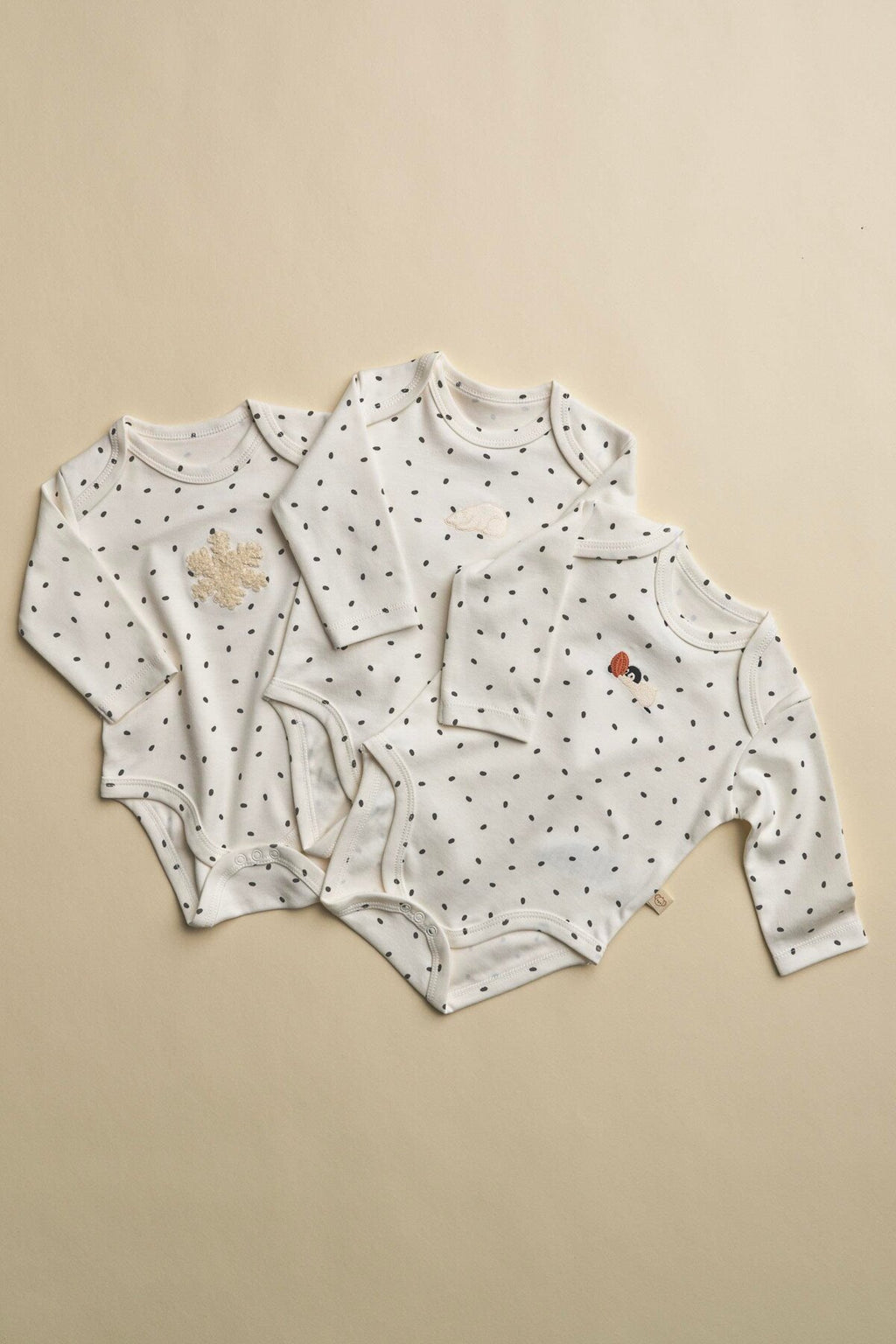 Baby Long Sleeve Bodysuit – 3 Pack (PENGUIN – SNOWFLAKE – POLAR BEAR)