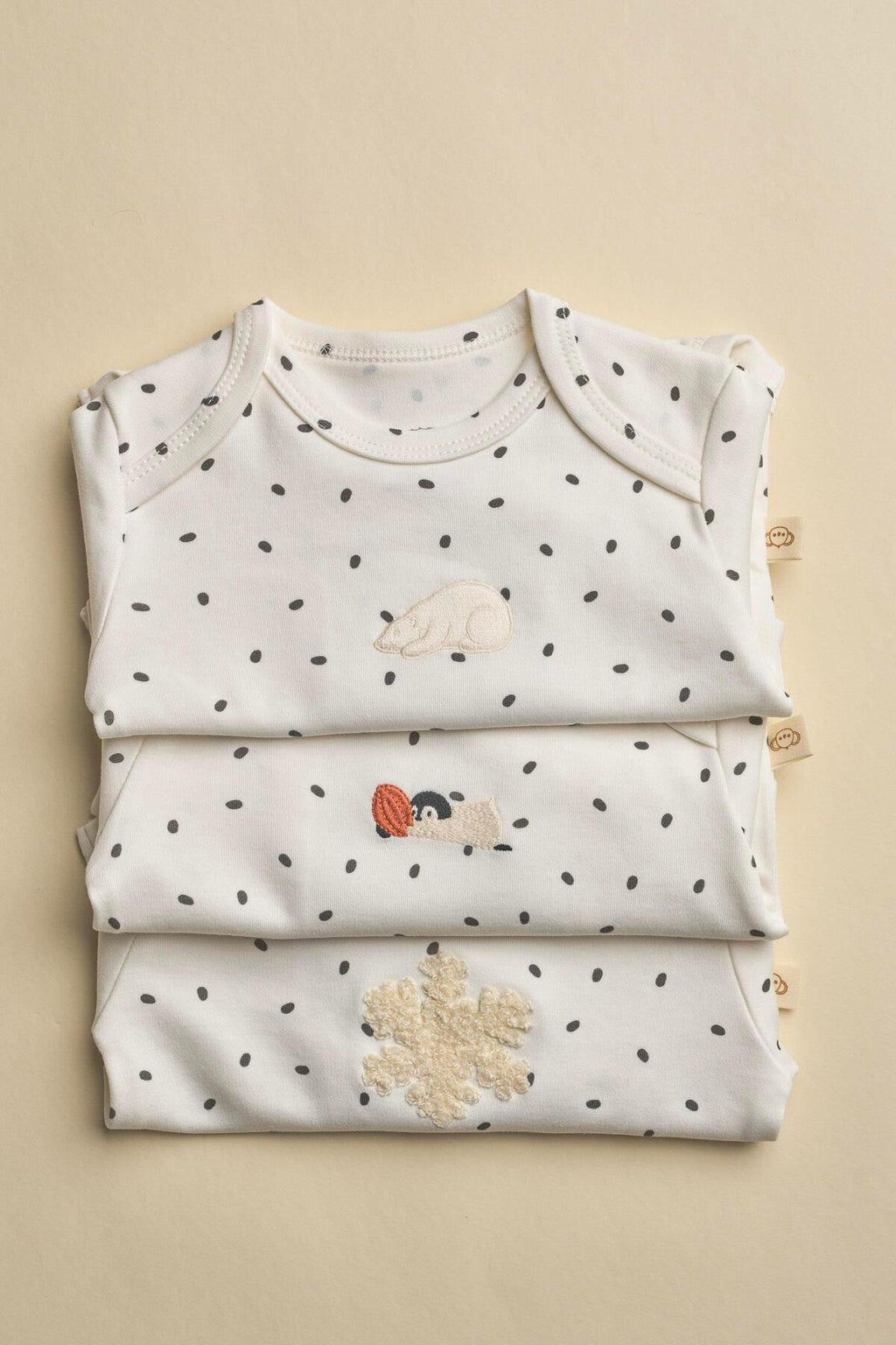 Baby Long Sleeve Bodysuit – 3 Pack (PENGUIN – SNOWFLAKE – POLAR BEAR)