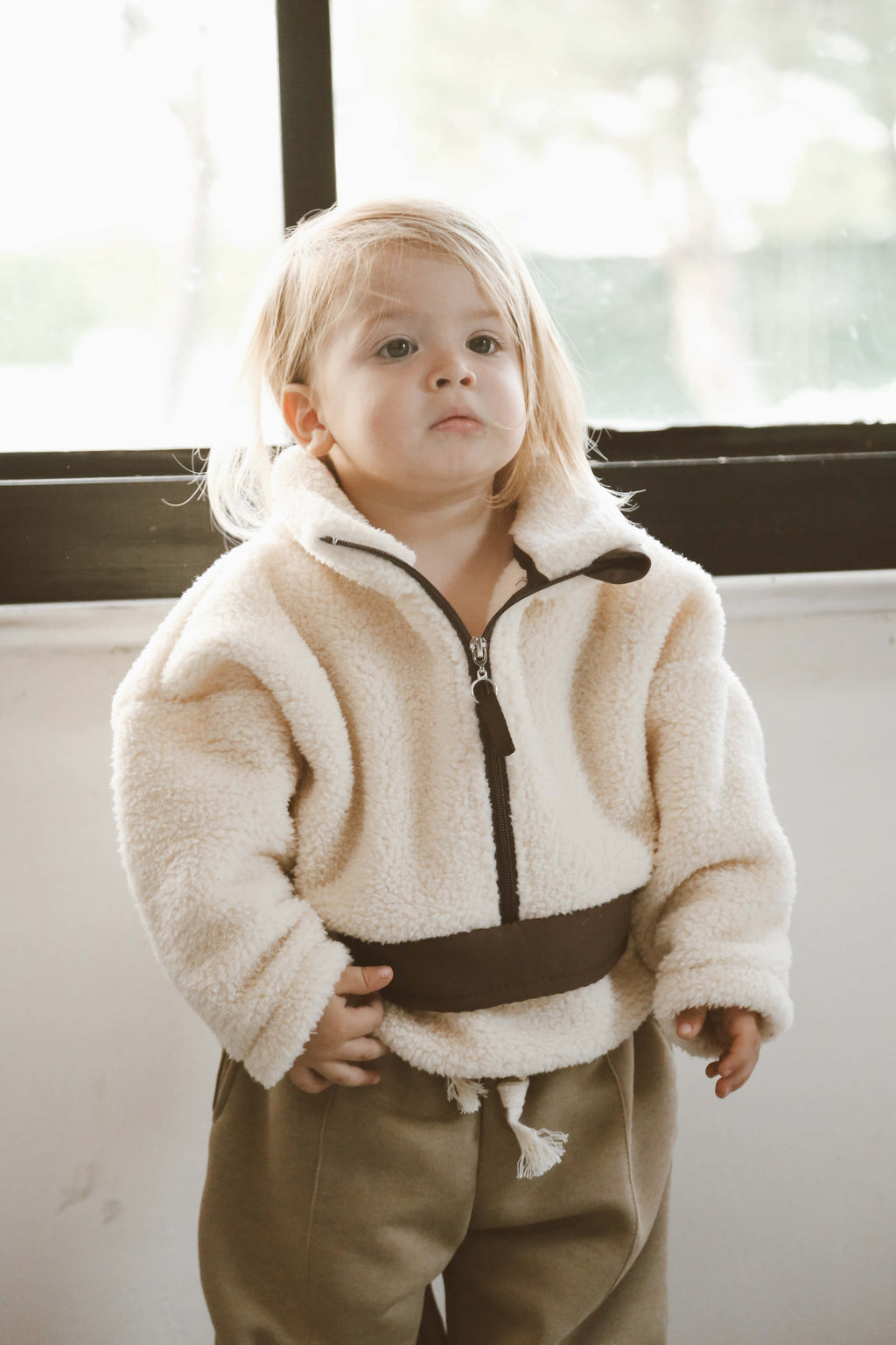 Teddy Fleece Zip Pullover