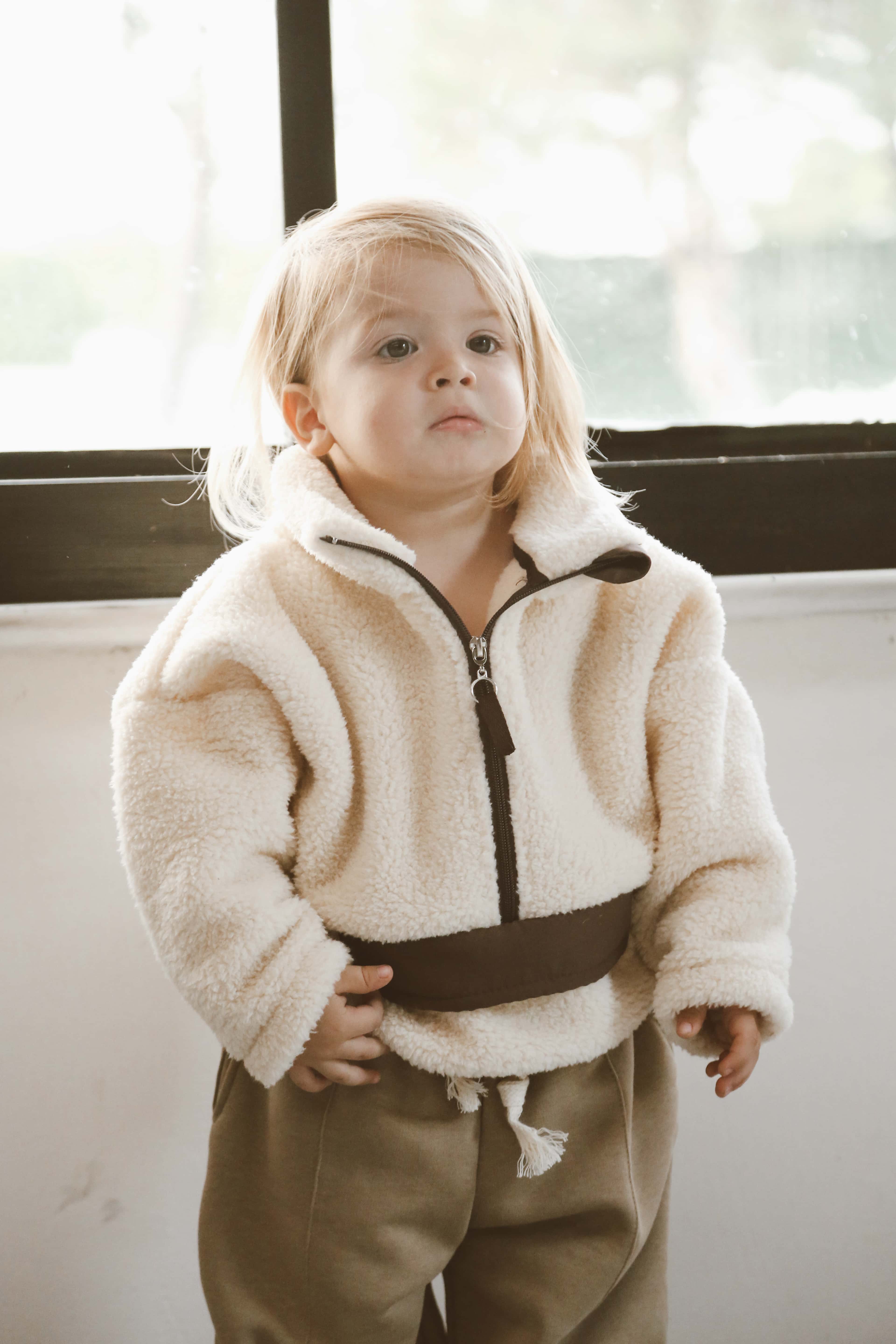 Teddy Fleece Zip Pullover