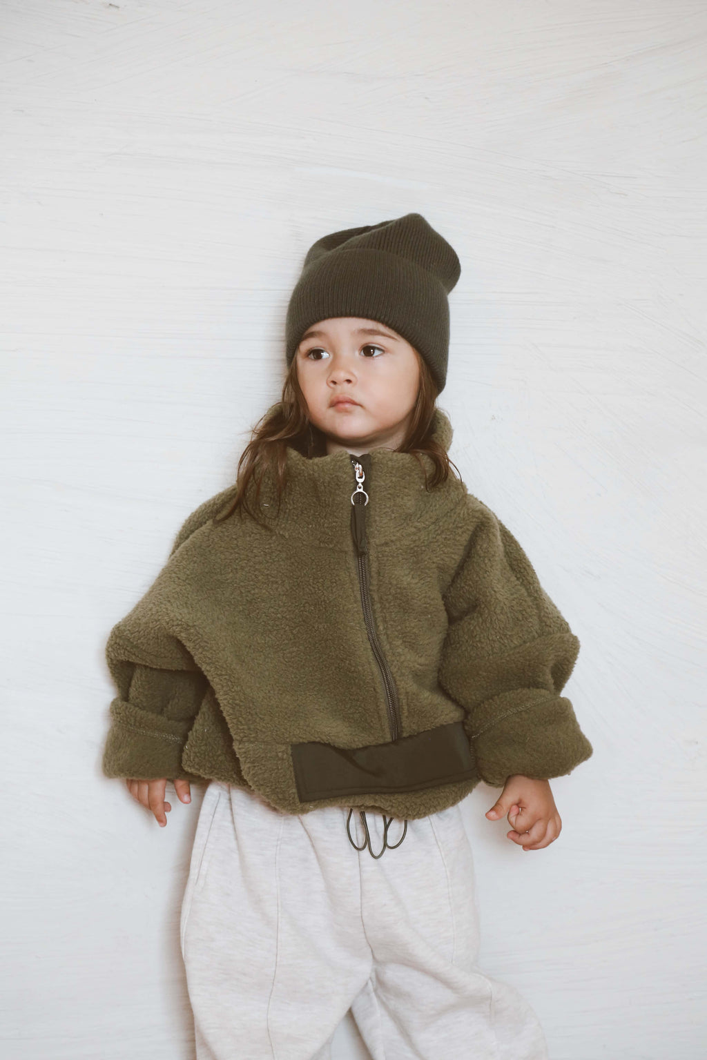 Teddy Fleece Zip Pullover