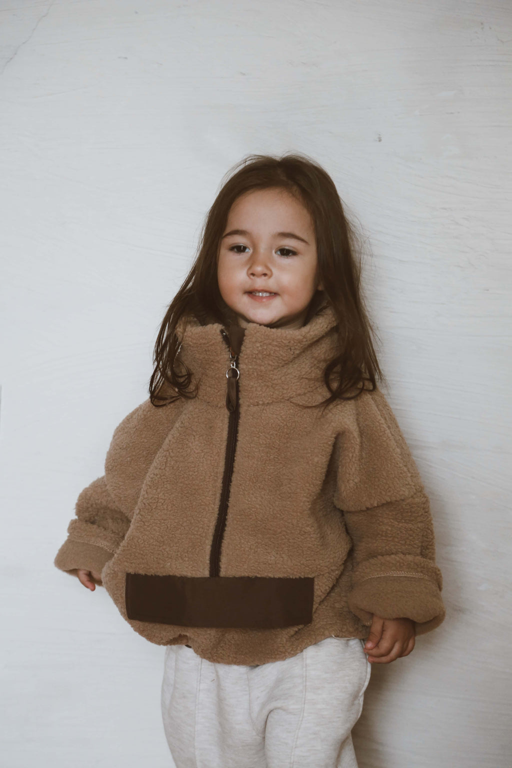 Teddy Fleece Zip Pullover