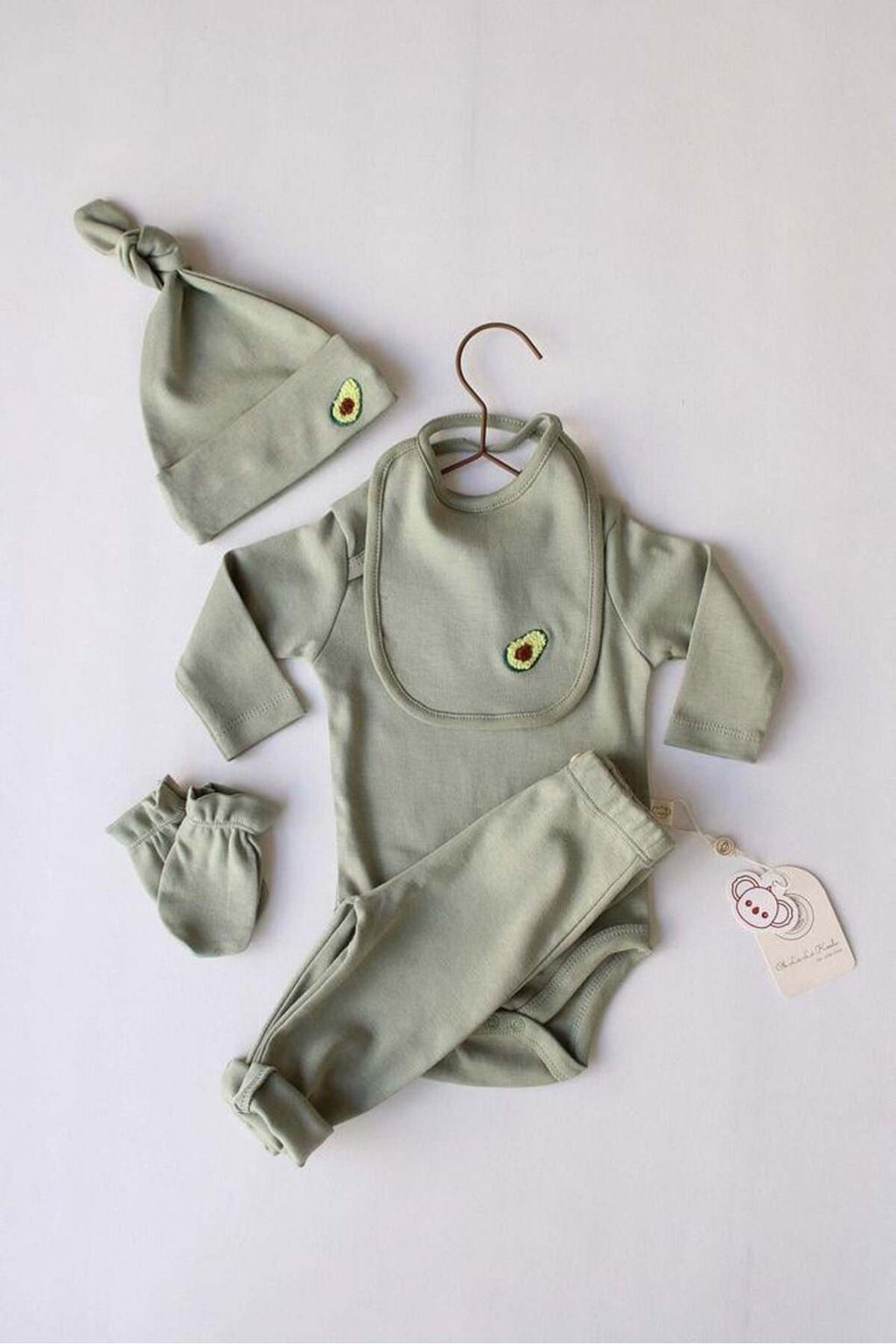 Newborn 5-Piece Cotton Set (Avocado)