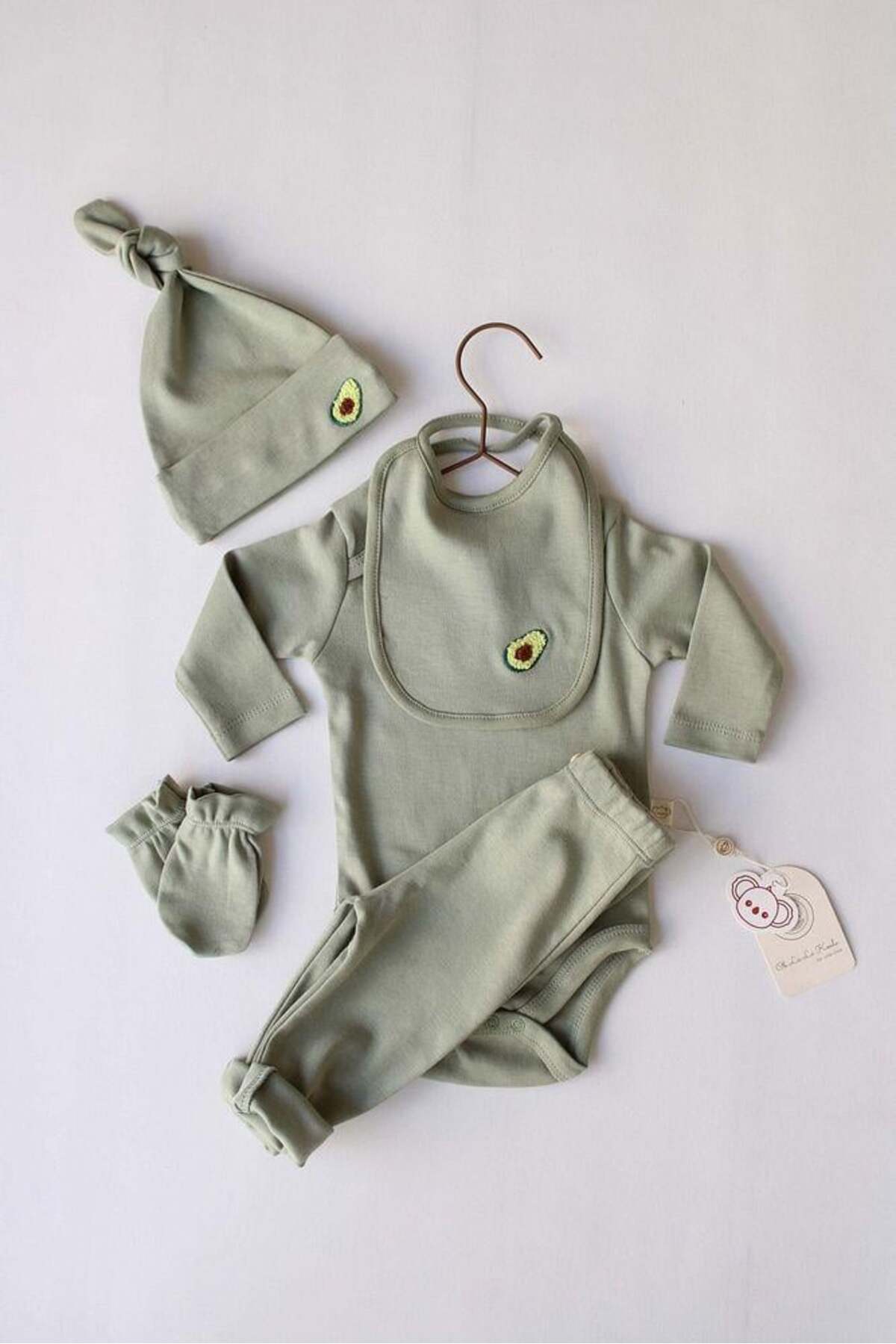 Newborn 5-Piece Cotton Set (Avocado)